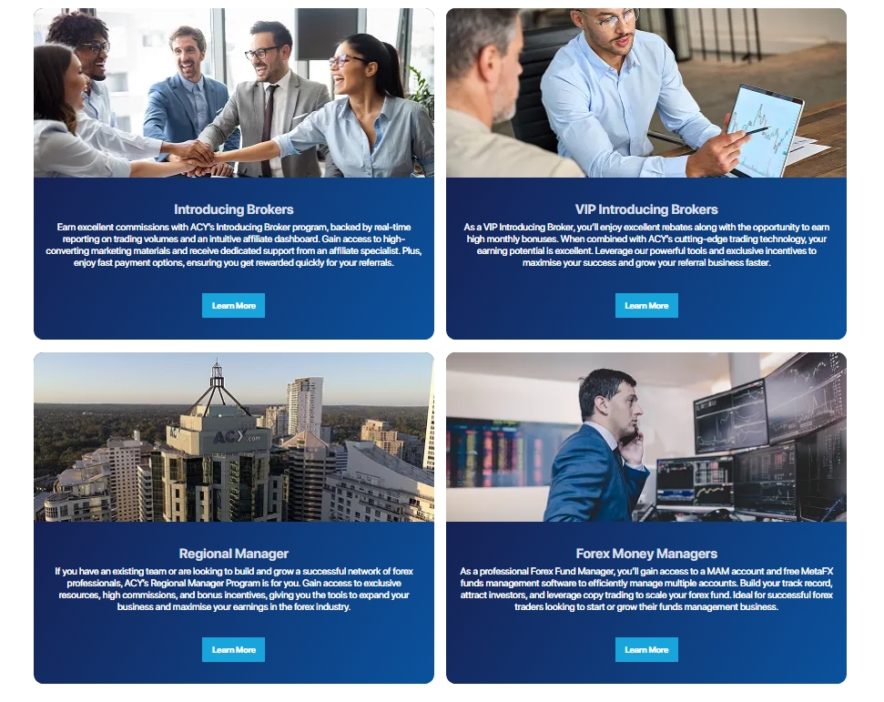 acypartner forex affiliate marketing program options