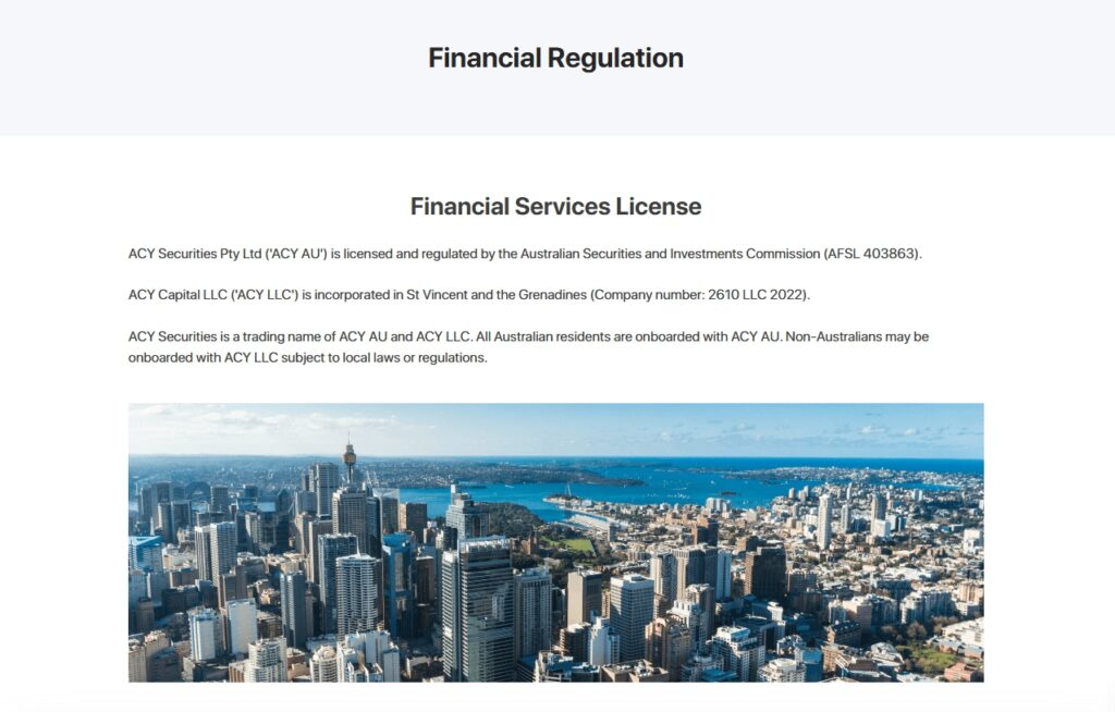regulations of acypartner by acy.com