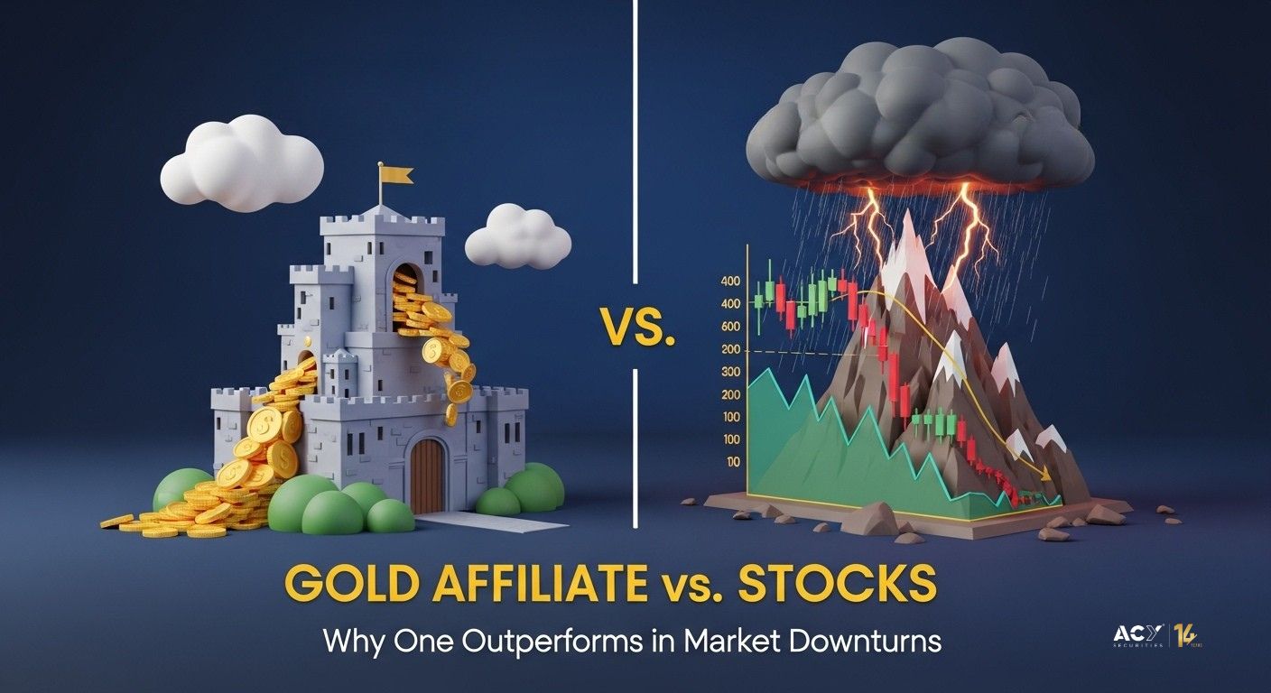 Gold Affiliate VS. Stocks Investing: Why XAUUSD Affiliate Marketing Outperforms in Market Downturns
