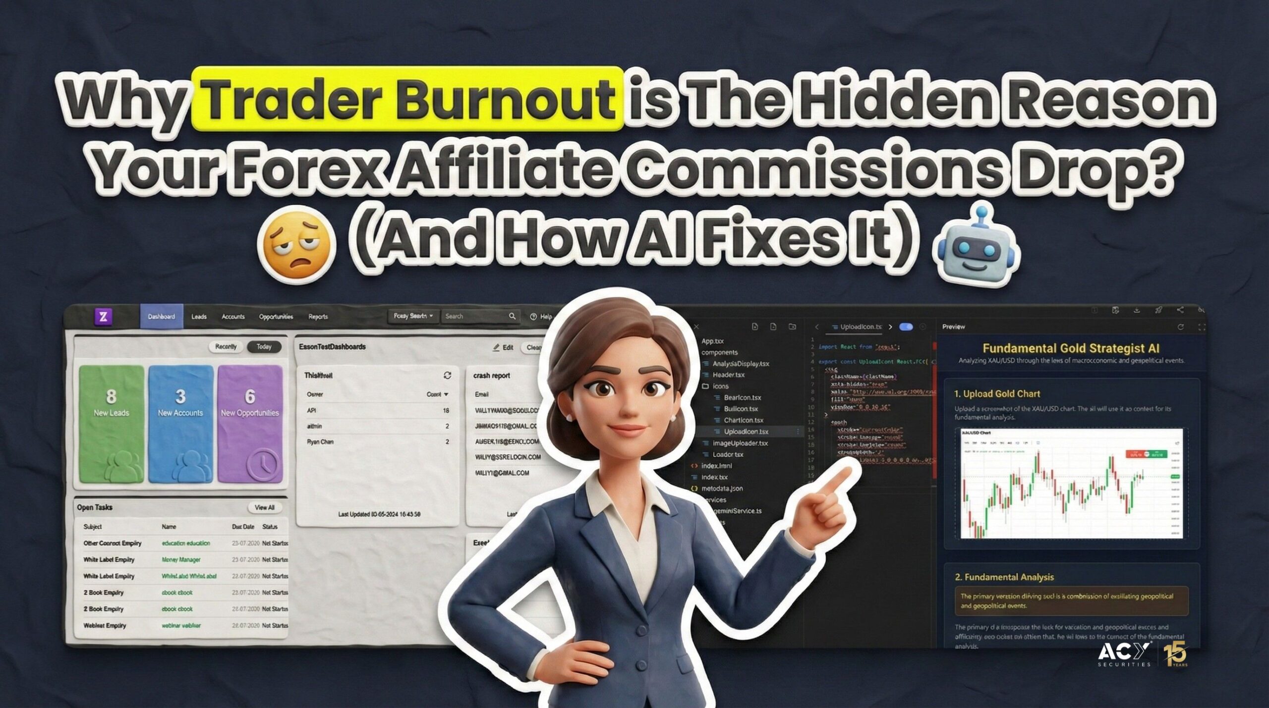 Why Trader Burnout is The Hidden Reason Your Forex Affiliate Commissions Drop? (And How AI Fixes It)